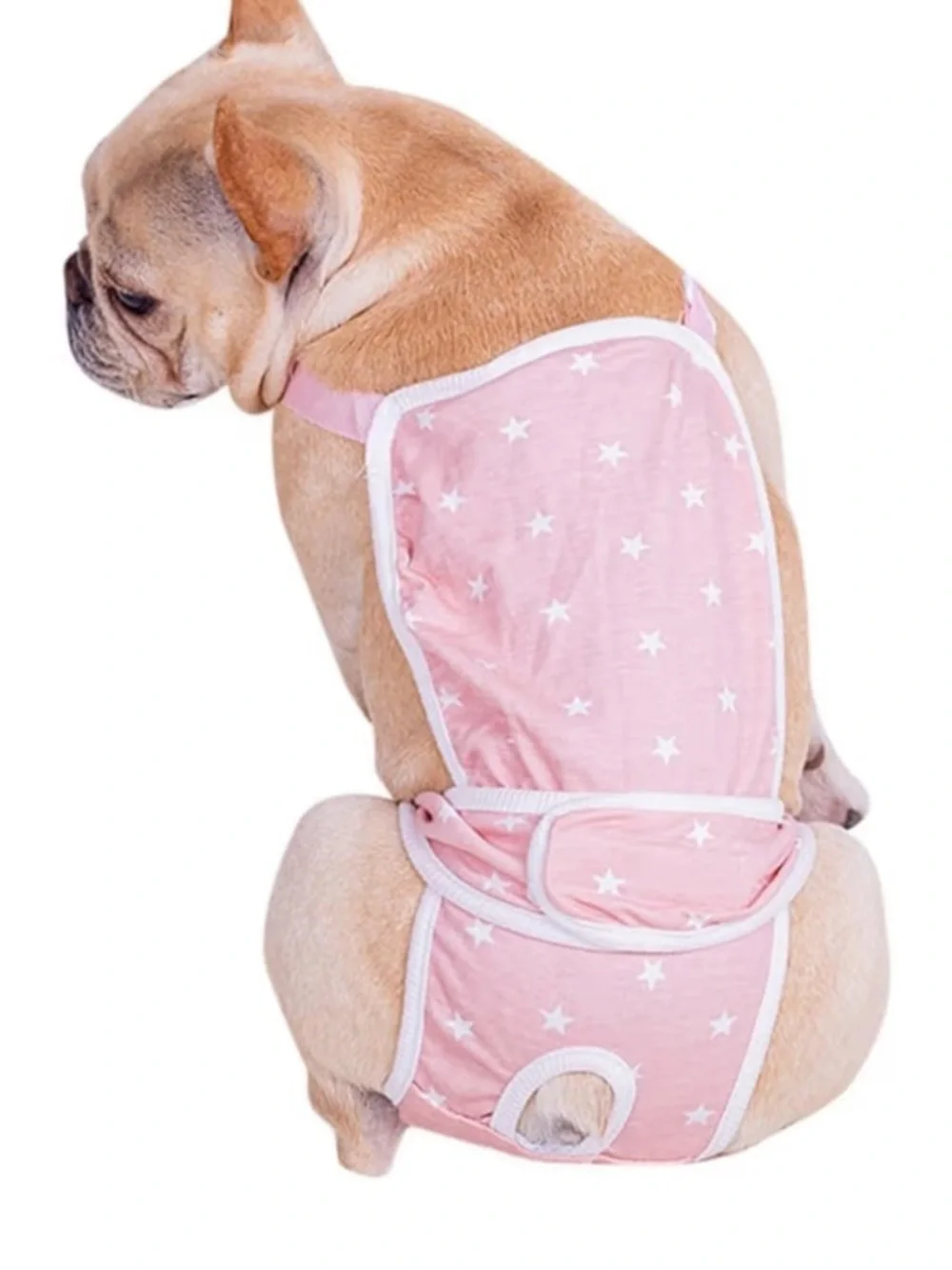 Pink Washable Female Dog Diaper with Adjustable Straps